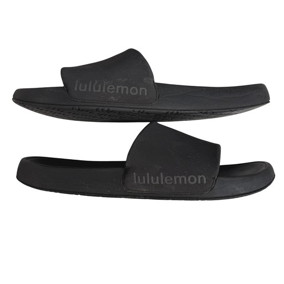 lululemon Restfeel Slide Men Size 12 Black Graphite Comfort Sandals Sporty Beach main image 12